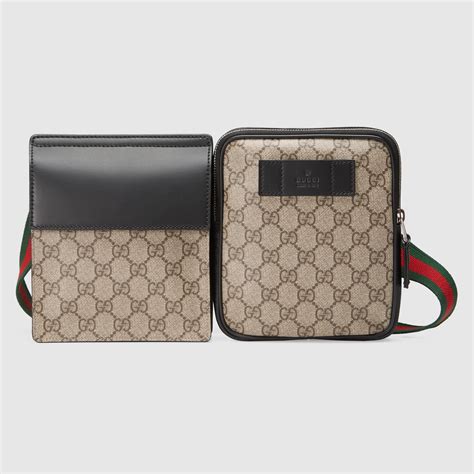 gucci gg supreme black belt bag|gucci guccissima belt bag.